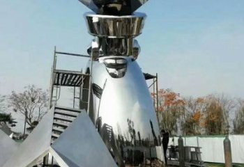 戒指雕塑，房地產鏡面不銹鋼戒指雕塑廠家