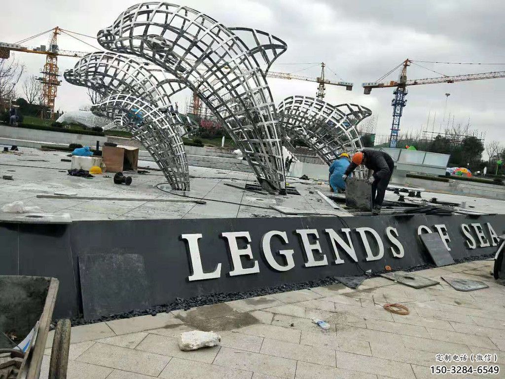 鏤空鯨魚雕塑,不銹鋼鯨魚雕塑,公園景觀小品 (1) 鏤空鯨魚雕塑,不銹鋼鯨魚雕塑,公園景觀小品 (1)