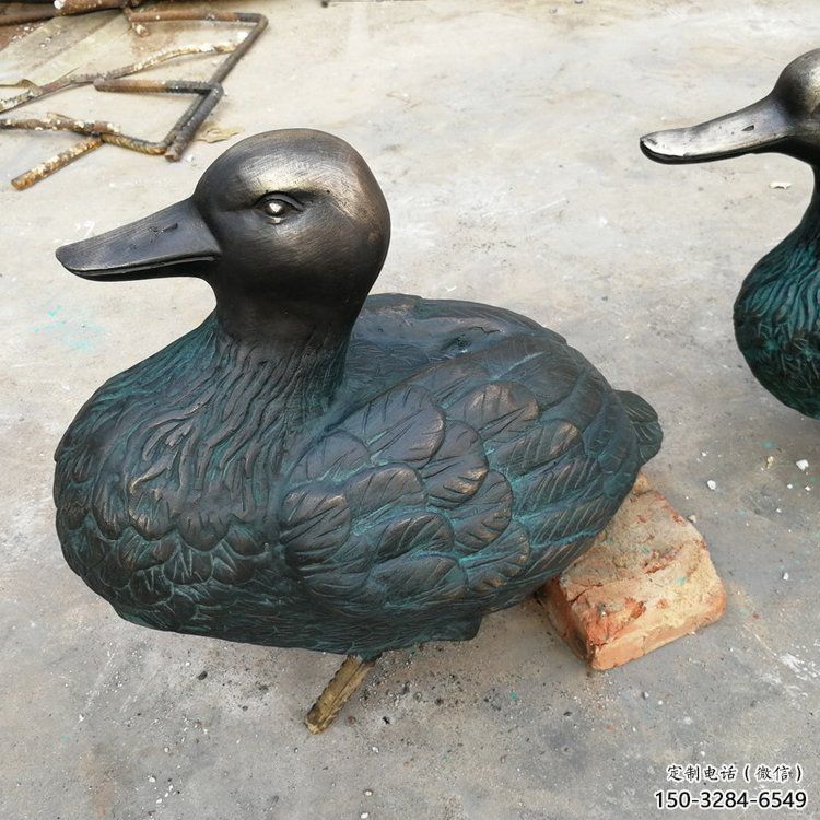 鴨子雕塑廠家，仿真動物， 公園廣場街頭擺件 (13)