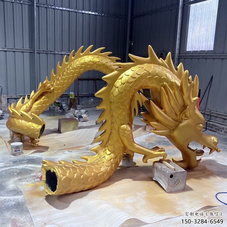 龍形銅雕塑，鑄銅工藝，大型動物雕塑制造商 (2)