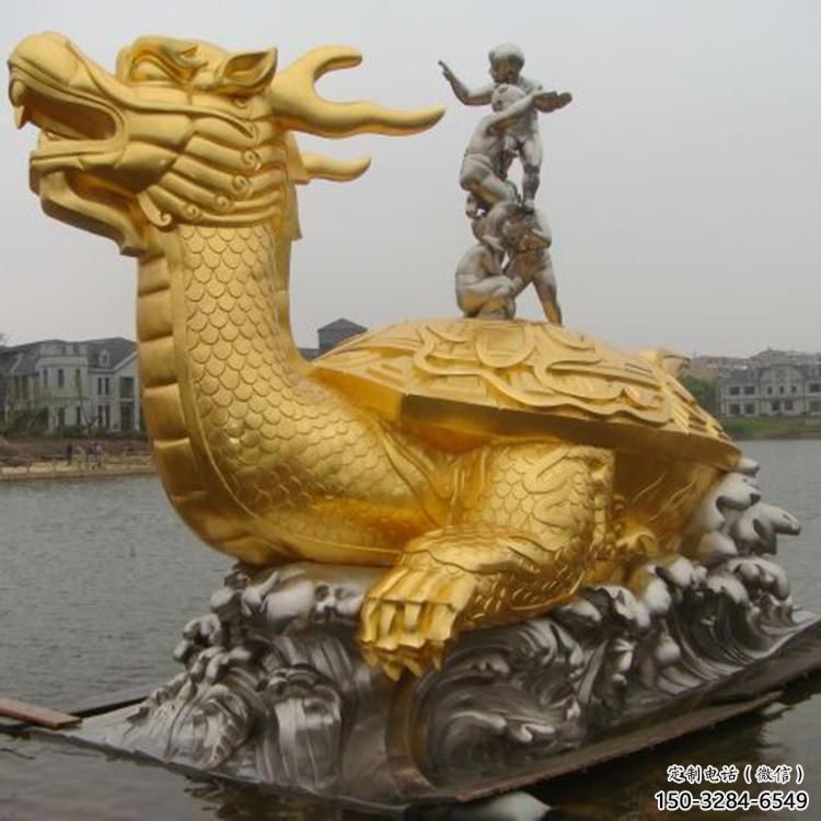 銅烏龜?shù)袼芗庸S，神獸動(dòng)物，仿古公園廣場擺件