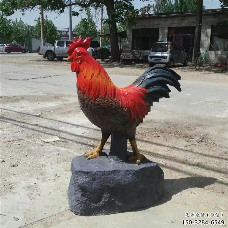 售樓部小雞雕塑，家禽小品，鍍銅工藝