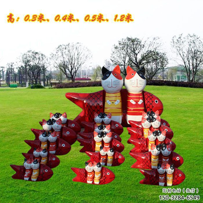 校園小貓雕塑,仿真主題,動(dòng)漫工藝 校園小貓雕塑,仿真主題,動(dòng)漫工藝