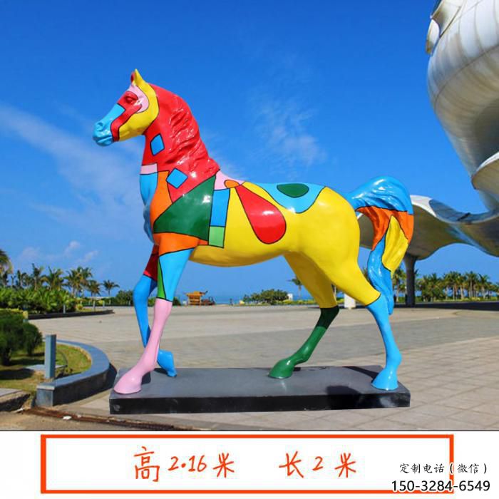 廣場小馬雕塑，動物擺件，仿古工藝