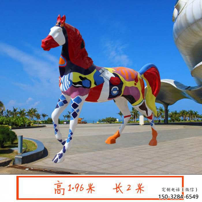 庭院小馬雕塑，動物主題，鍍銅工藝