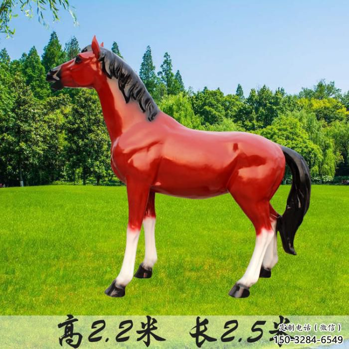 小區(qū)小馬雕塑，抽象系列，園林動物小品