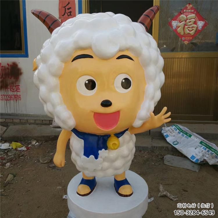 廣場小羊雕塑，卡通水景雕塑，抽象效果
