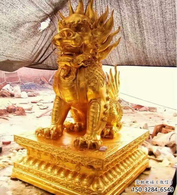 房地產麒麟雕塑，仿古動漫雕塑，噴砂制造