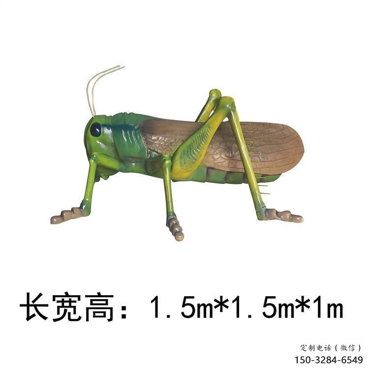 景區蝗蟲雕塑，鍍金歐式雕塑，鐵藝材質