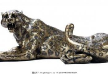 步行街獵豹雕塑，鍛造動物雕塑，仿真方式
