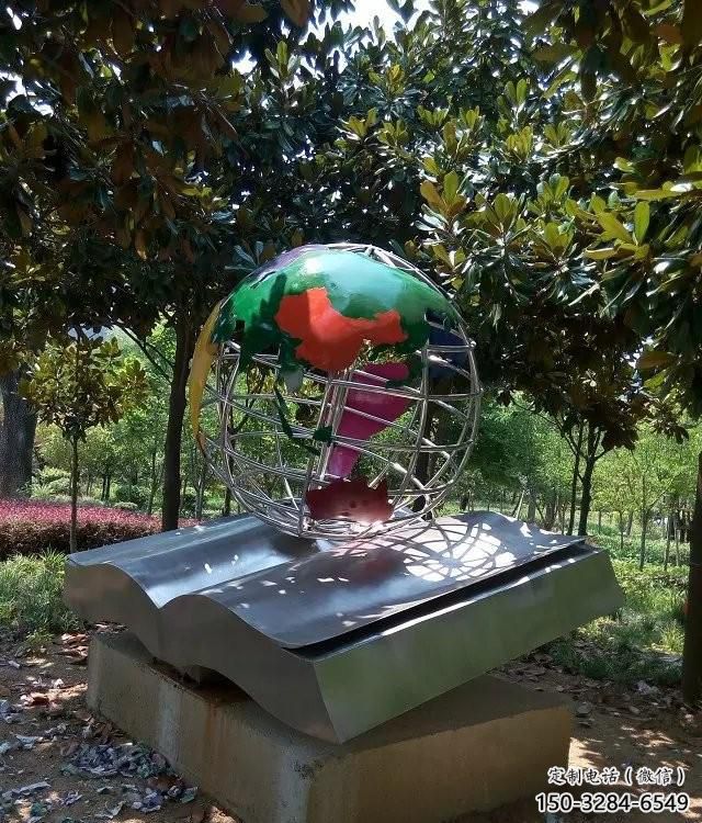 景觀地球儀雕塑，鍍銅景觀雕塑，鍍銅工藝