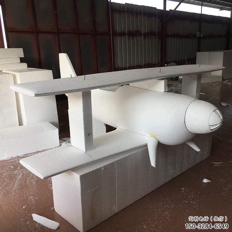 大型商場飛機(jī)雕塑 仿真景觀擺件 鏡面雕塑
