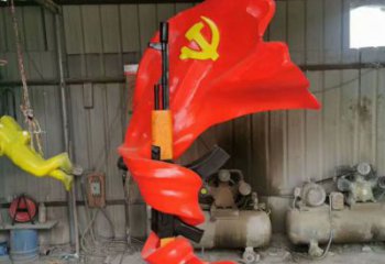 大型軍號雕塑 步行街宣傳雕塑 仿真擺件