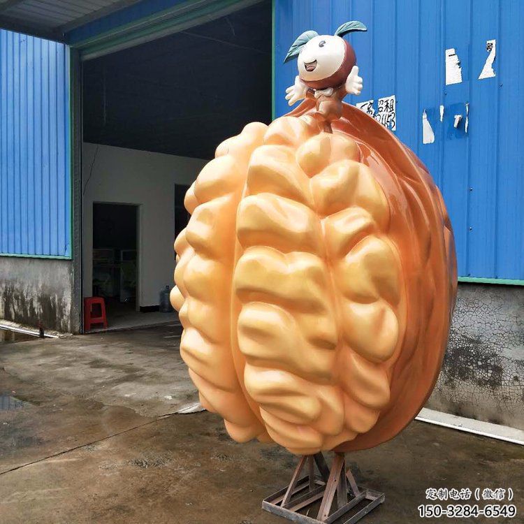 抽象核桃雕塑 店門口彩繪雕塑 步行街?jǐn)[件 抽象核桃雕塑 店門口彩繪雕塑 步行街?jǐn)[件