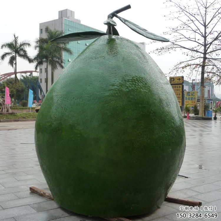 室內柚子雕塑 仿真景觀水果雕塑 大型果蔬雕塑