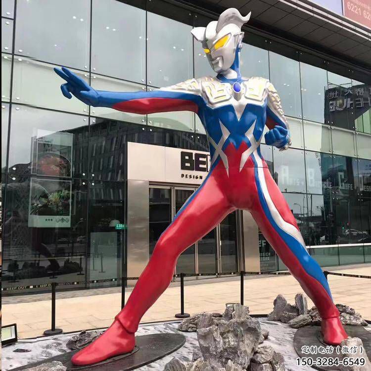 房地產(chǎn)超人雕塑 現(xiàn)代景觀動漫雕塑 幾何卡通雕塑