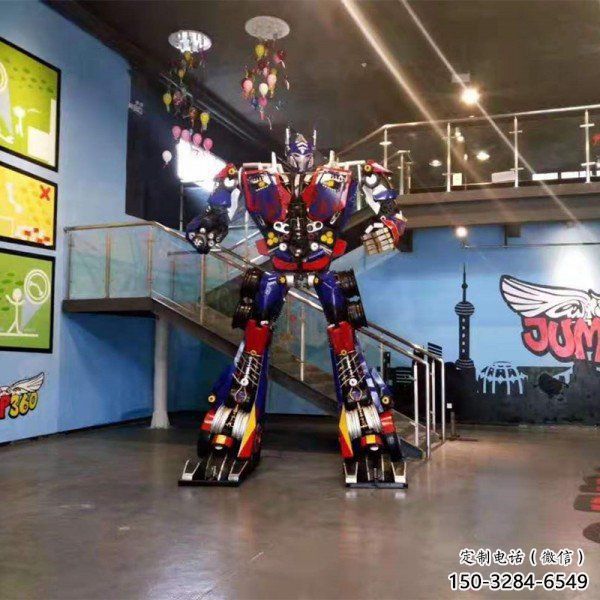 創(chuàng)意機(jī)器人雕塑廠家 步行街店門口雕塑 卡通小品