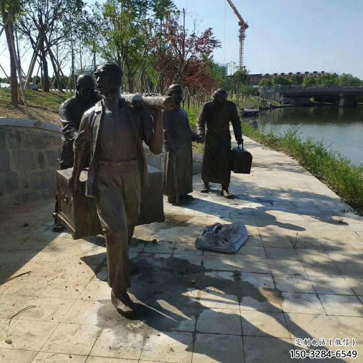 園林船夫雕塑 城市廣場(chǎng)雕塑 步行街?jǐn)[件 園林船夫雕塑 城市廣場(chǎng)雕塑 步行街?jǐn)[件