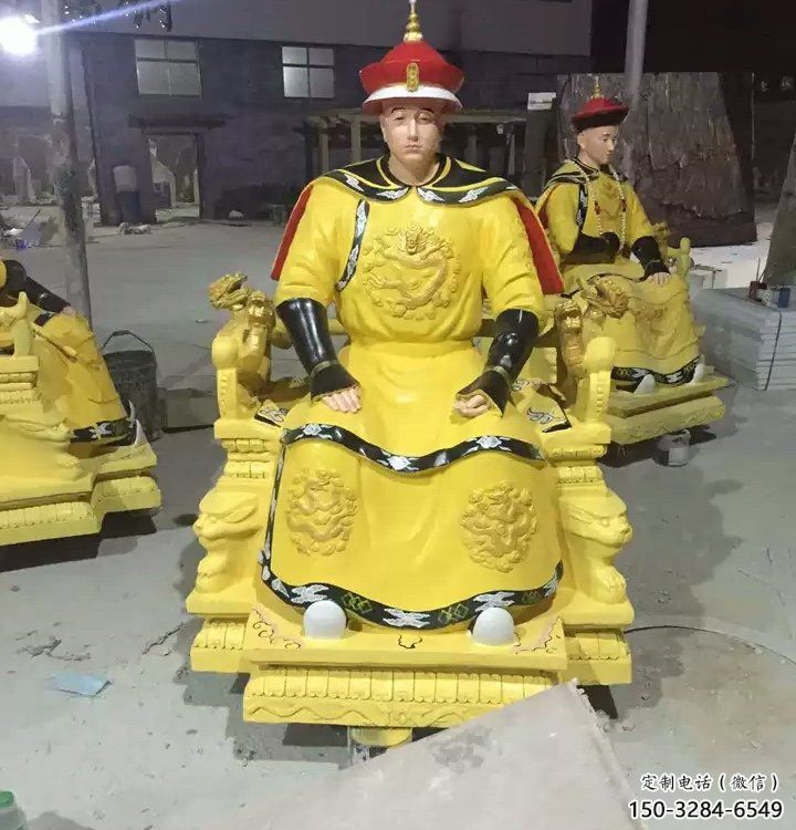 烤漆皇帝雕塑 鑄銅古代雕塑 室內(nèi)雕塑 烤漆皇帝雕塑 鑄銅古代雕塑 室內(nèi)雕塑