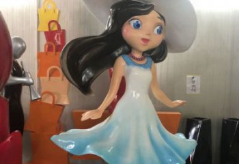 店門口女孩雕塑 創(chuàng)意景觀雕塑 童趣擺件