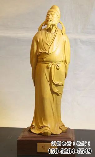 商業(yè)街李白雕塑 烤漆人物雕塑 彩繪詩(shī)人雕塑