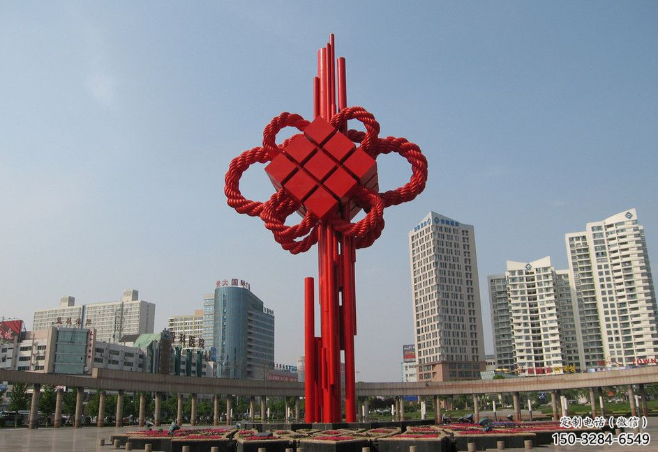 庭院中國結雕塑廠家,烤漆工藝制作,民俗文化標識 庭院中國結雕塑廠家,烤漆工藝制作,民俗文化標識
