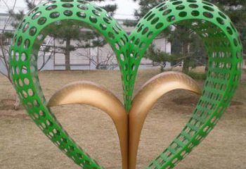 雙心雕塑廠家，創(chuàng)意設(shè)計，城市園林小品