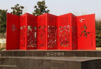抽象竹簡雕塑 啞光標(biāo)識(shí)雕塑 室內(nèi)書本雕塑