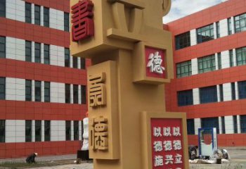 創(chuàng)意竹簡雕塑 啞光標(biāo)識(shí)雕塑 公園書本雕塑