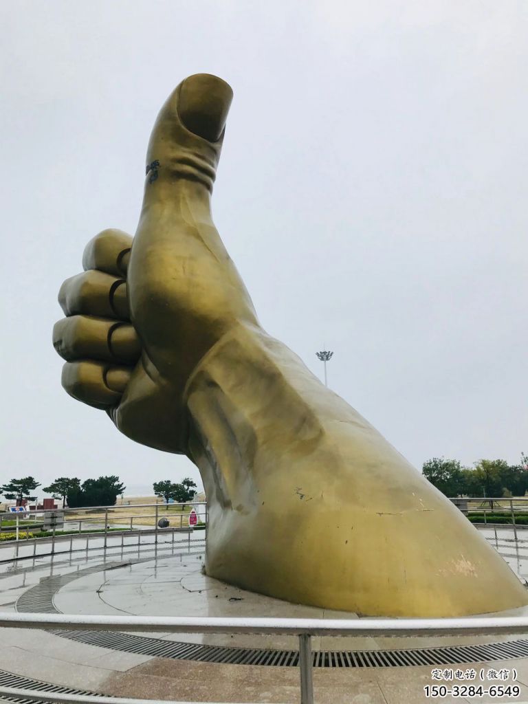 幾何拇指雕塑 發(fā)光公園點贊雕塑 大門口大拇指雕塑