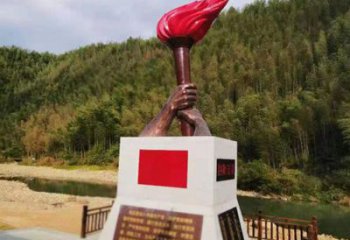 景觀火把雕塑 剪影星火相傳主題 商業街篝火雕塑