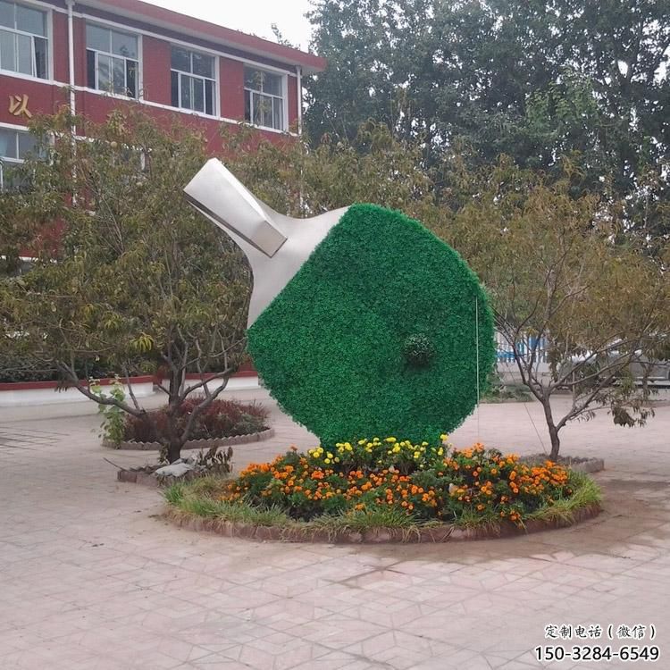 房地產(chǎn)球拍雕塑 現(xiàn)代網(wǎng)球拍雕塑 幾何體育雕塑