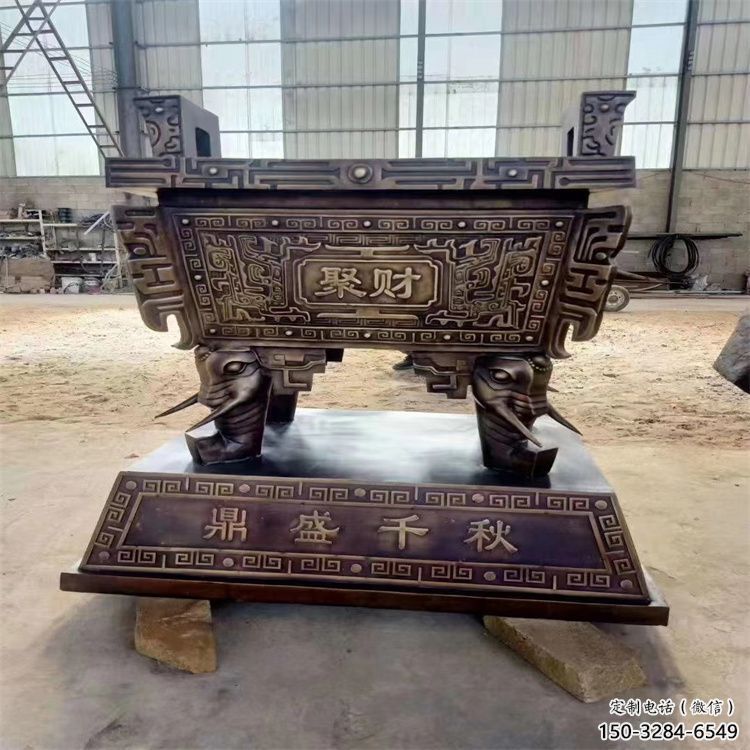 企業(yè)門(mén)口招財(cái)方鼎銅雕 企業(yè)門(mén)口招財(cái)方鼎銅雕