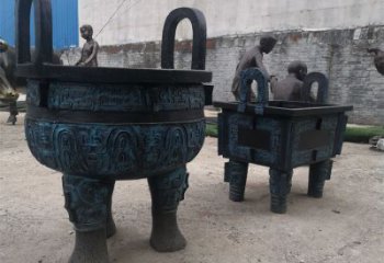 圓鼎雕塑，銅器景觀雕塑，鑄銅工藝