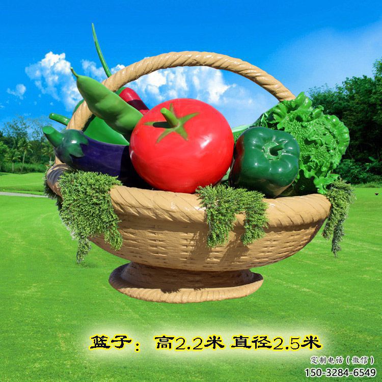 商業(yè)果籃雕塑標(biāo)準(zhǔn)，廣場(chǎng)雕塑，玻璃鋼果籃雕塑供給