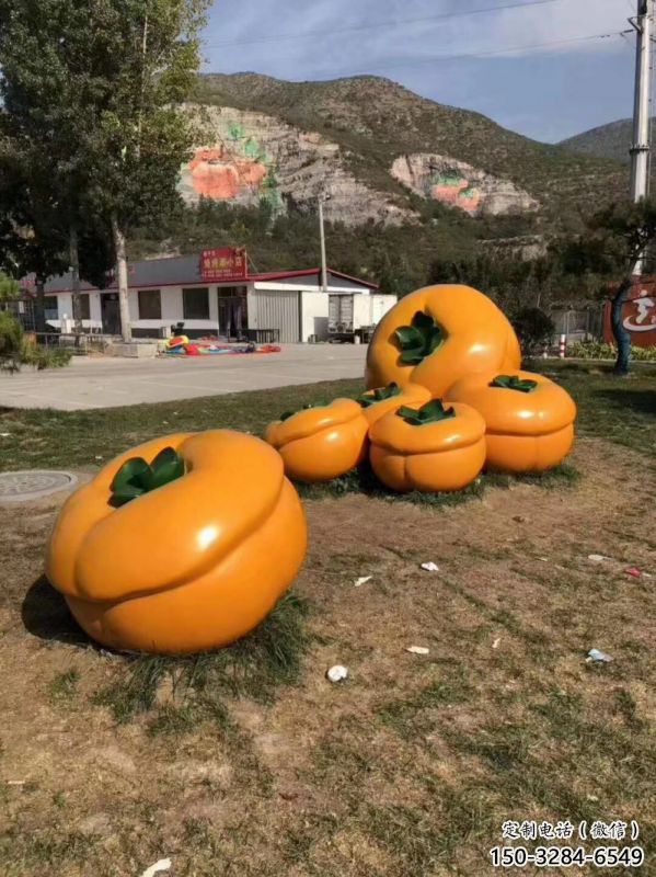 地產(chǎn)果籃雕塑供求，景區(qū)案例，景觀柿子果籃雕塑精選