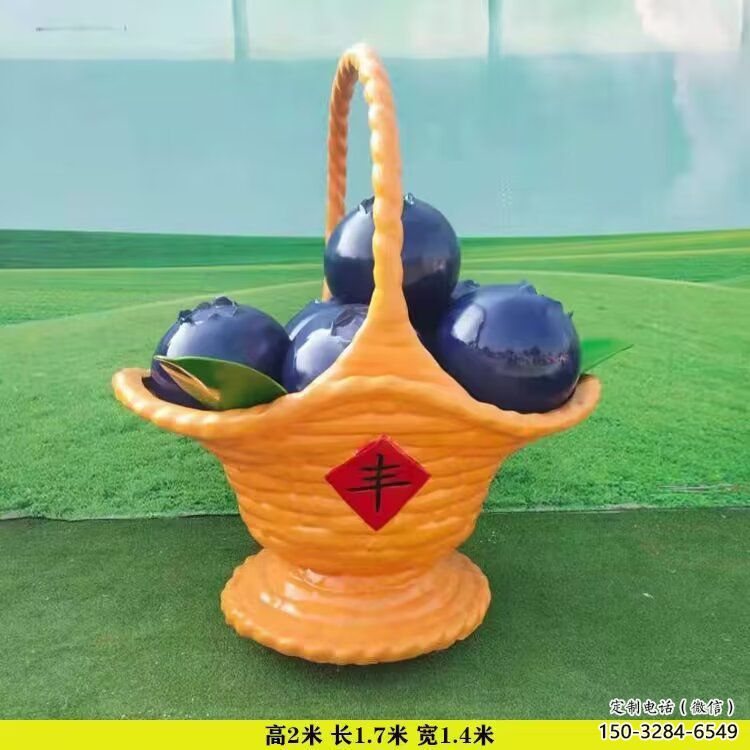 果籃雕塑系列供應，城市裝飾，彩色水果果籃雕塑優選