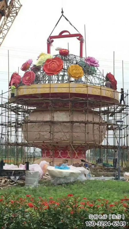 景觀花籃雕塑擺件優(yōu)選，陸地?cái)[件，園林藝術(shù)不銹鋼花籃雕塑供應(yīng)
