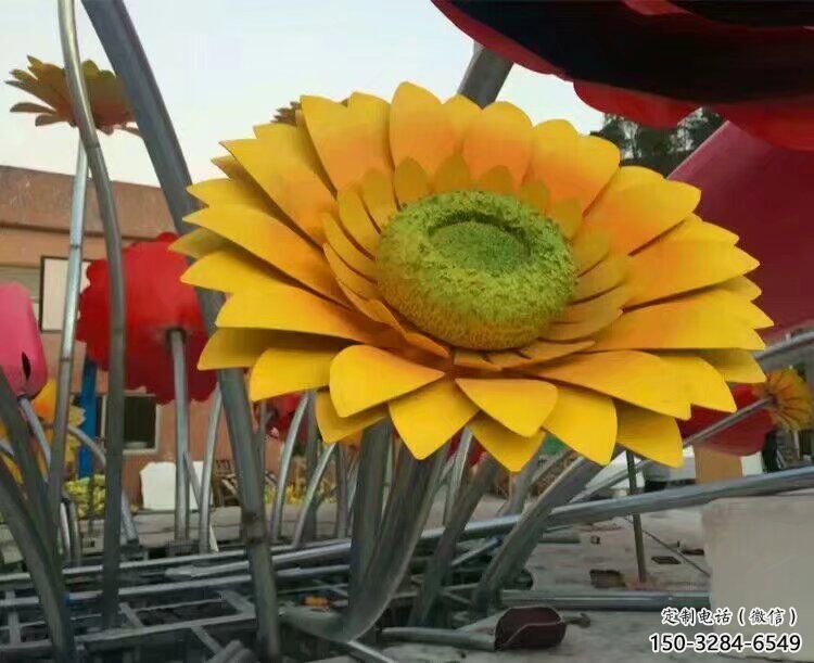鍛鋼花籃雕塑供求，露天雕塑，花卉花卉花卉花籃雕塑制作