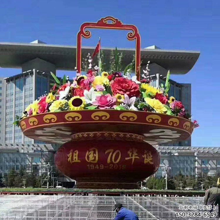 花籃雕塑精選，美陳雕塑，景觀花籃雕塑訂做