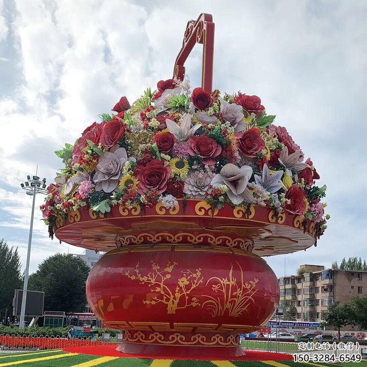 花籃雕塑批發(fā)，標識雕塑，地產景區(qū)花籃雕塑優(yōu)選