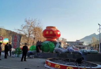 花籃雕塑供需，廣場雕塑，園林景觀玻璃鋼花籃雕塑定制