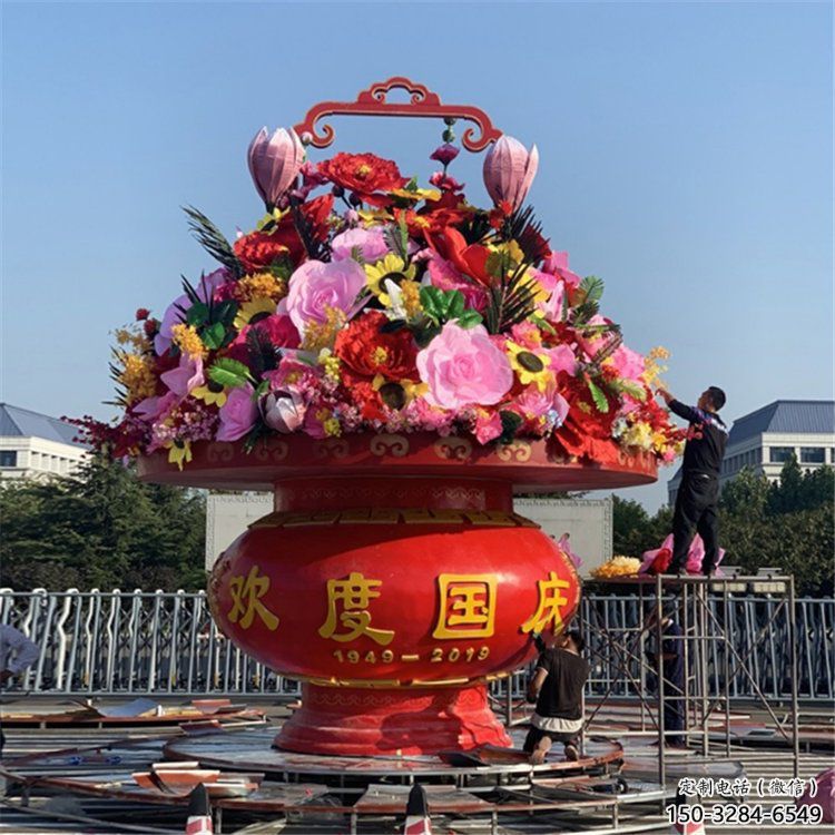 花籃雕塑供給，市標雕塑，小區(qū)花籃雕塑定制