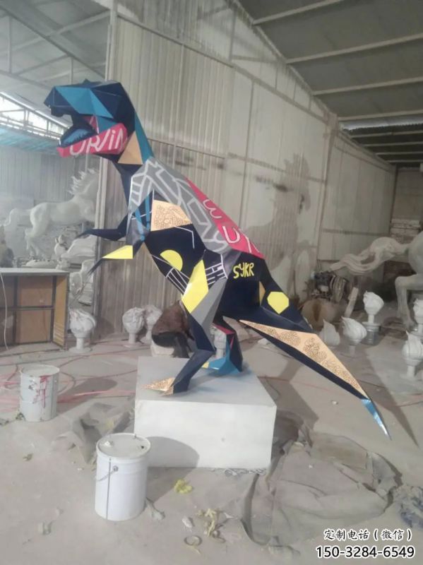 社區(qū)恐龍雕塑常用，景觀概念，烤漆恐龍雕塑展品