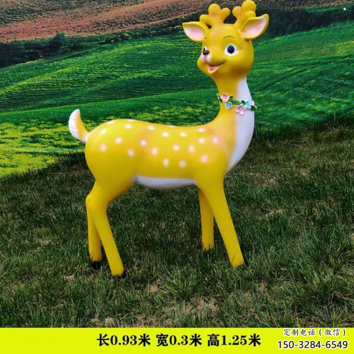 公園小鹿雕塑精選，室外軟裝，抽象卡通小鹿雕塑精選
