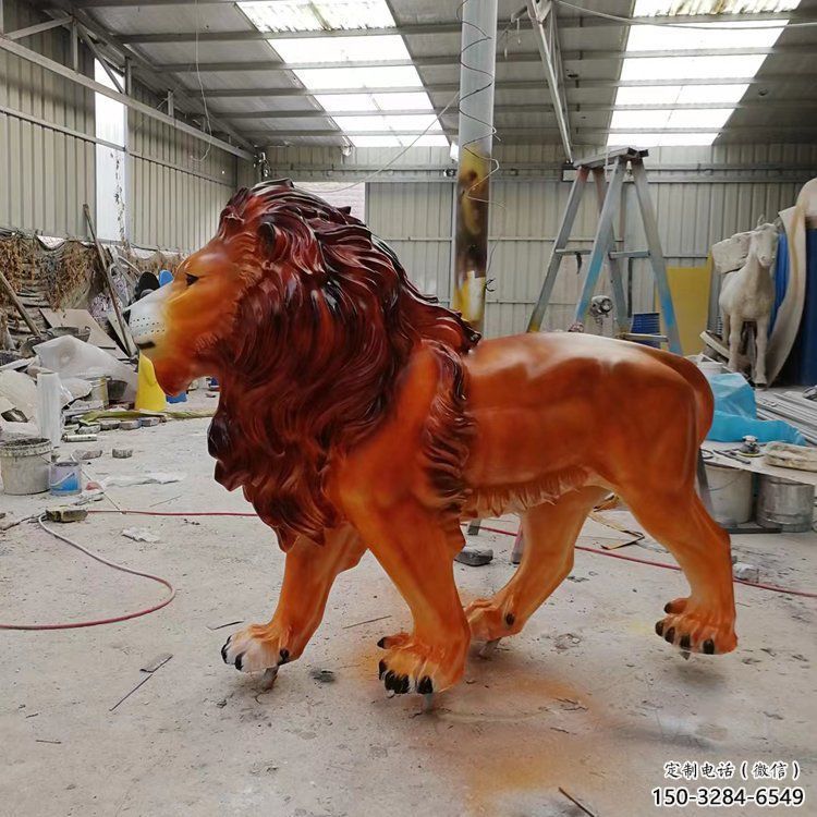彩繪獅子雕塑,玻璃鋼走獅動(dòng)物雕塑 彩繪獅子雕塑,玻璃鋼走獅動(dòng)物雕塑