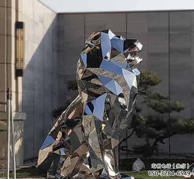 景觀獅子雕塑精選，陸地擺件，公園不銹鋼獅子雕塑精品