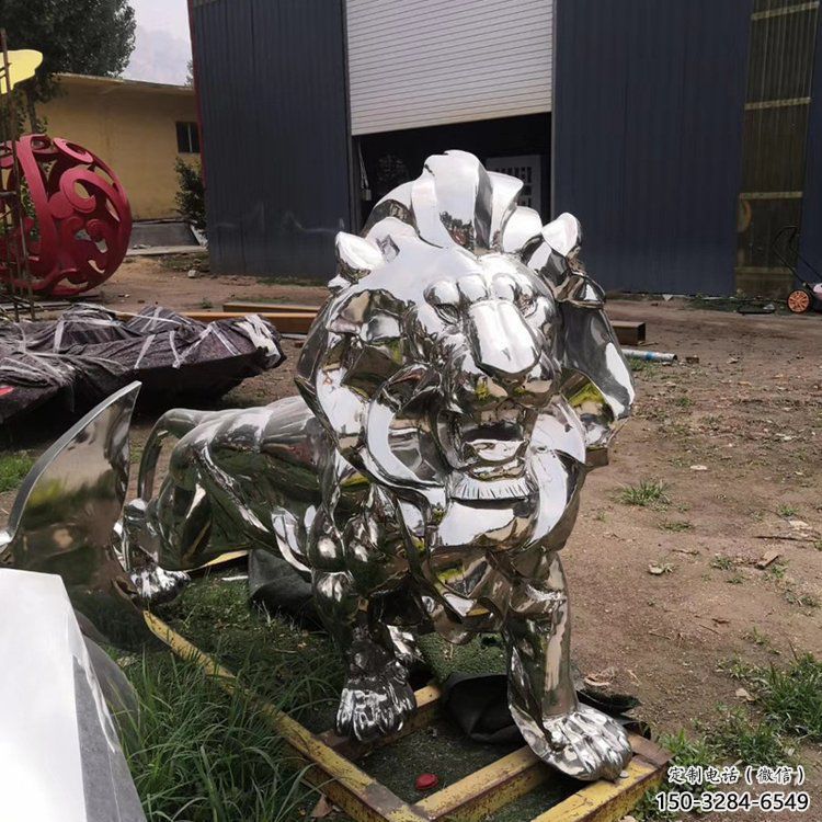 亮面獅子雕塑標準，廣場雕塑，不銹鋼獅子雕塑供給