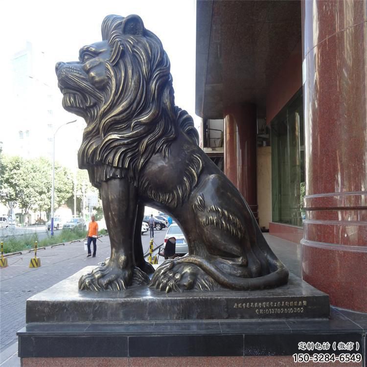 獅子雕塑定制制造，歐式風格，蹲獅雕塑裝飾供給