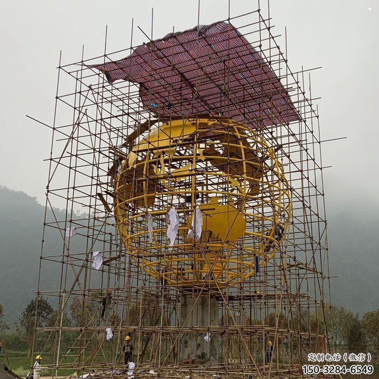 地球儀雕塑通用，陸地擺件，烤漆地球儀雕塑點擊